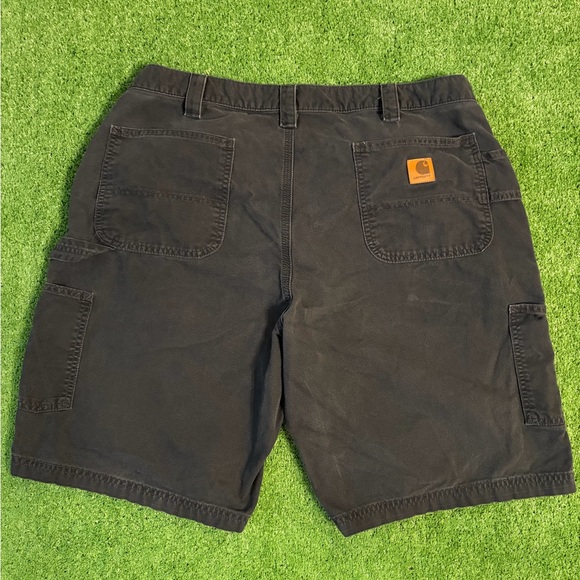 Carhartt B147 Distressed Black Canvas Shorts 40 - Picture 2 of 6